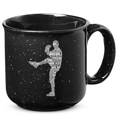Baseball Pitcher 15oz Campfire Ceramic Mug