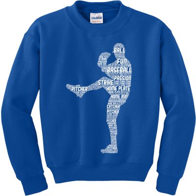 Baseball Pitcher Kids Sweatshirt