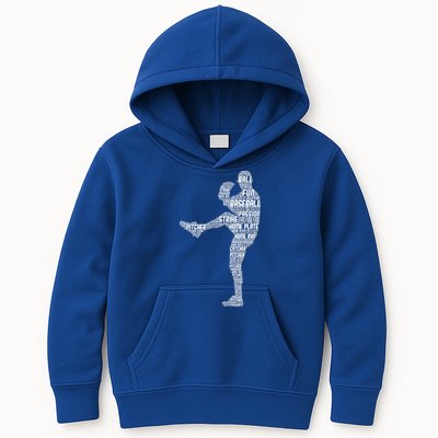 Baseball Pitcher Kids Hoodie