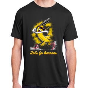 Banana Playing Baseball Fruit Lover Adult ChromaSoft Performance T-Shirt