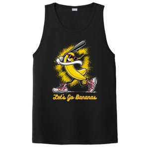 Banana Playing Baseball Fruit Lover PosiCharge Competitor Tank