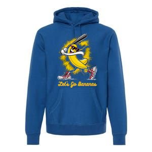 Banana Playing Baseball Fruit Lover Premium Hoodie