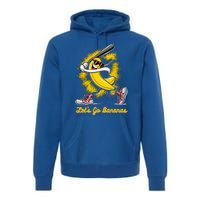 Banana Playing Baseball Fruit Lover Premium Hoodie