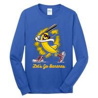 Banana Playing Baseball Fruit Lover Tall Long Sleeve T-Shirt