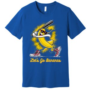 Banana Playing Baseball Fruit Lover Premium T-Shirt