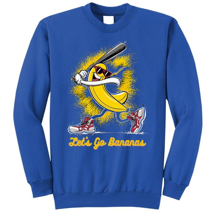 Banana Playing Baseball Fruit Lover Tall Sweatshirt