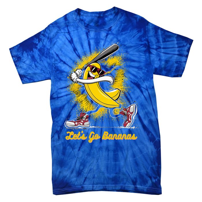 Banana Playing Baseball Fruit Lover Tie-Dye T-Shirt