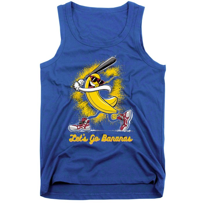 Banana Playing Baseball Fruit Lover Tank Top