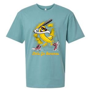 Banana Playing Baseball Fruit Lover Sueded Cloud Jersey T-Shirt