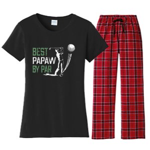 Best Papaw By Par Fathers Day Gifts Golf Lover Women's Flannel Pajama Set