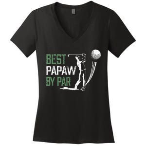 Best Papaw By Par Fathers Day Gifts Golf Lover Women's V-Neck T-Shirt