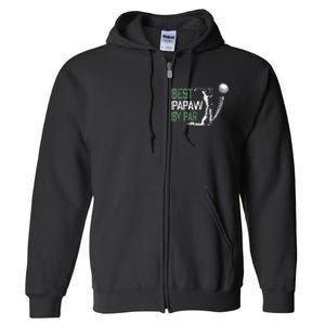 Best Papaw By Par Fathers Day Gifts Golf Lover Full Zip Hoodie