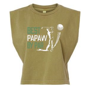 Best Papaw By Par Fathers Day Gifts Golf Lover Garment-Dyed Women's Muscle Tee