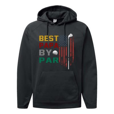 Best Papa By Par Performance Fleece Hoodie