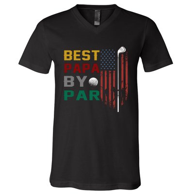 Best Papa By Par V-Neck T-Shirt