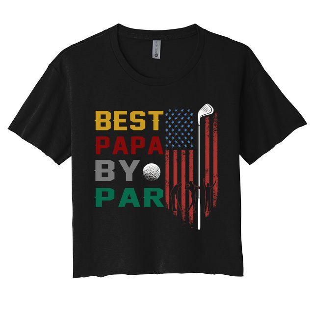 Best Papa By Par Crop Top