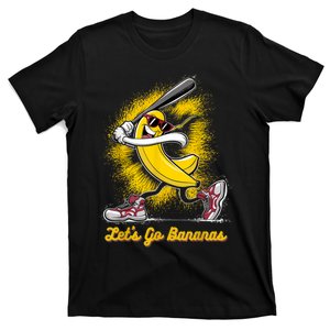 Banana Playing Baseball Fruit Lover Baseball Player T-Shirt