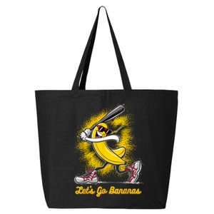 Banana Playing Baseball Fruit Lover Baseball Player 25L Jumbo Tote