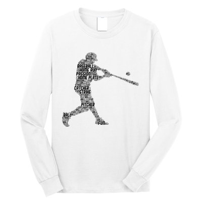 Baseball Player Batter Long Sleeve Shirt