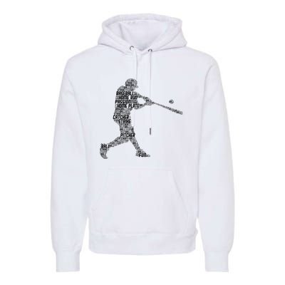 Baseball Player Batter Premium Hoodie