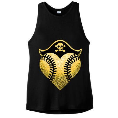 Baseball Pirate Baseball Player Ladies PosiCharge Tri-Blend Wicking Tank