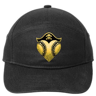 Baseball Pirate Baseball Player 7-Panel Snapback Hat