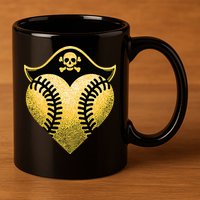 Baseball Pirate Baseball Player 11oz C Handle Ceramic Mug