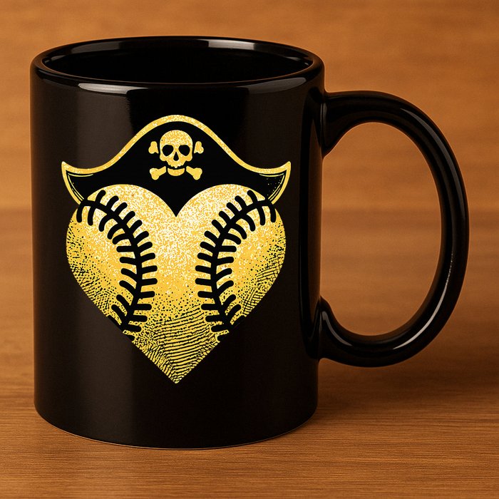 Baseball Pirate Baseball Player 11oz C Handle Ceramic Mug
