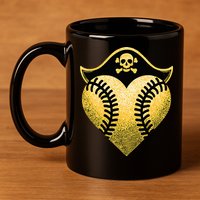 Baseball Pirate Baseball Player 11oz C Handle Ceramic Mug