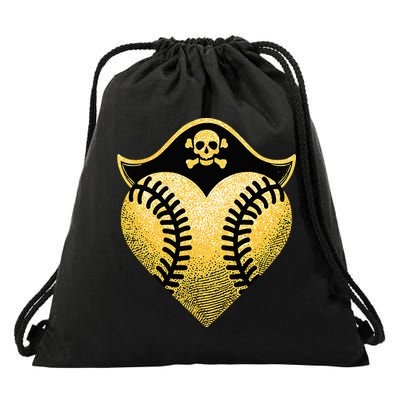 Baseball Pirate Baseball Player Drawstring Bag