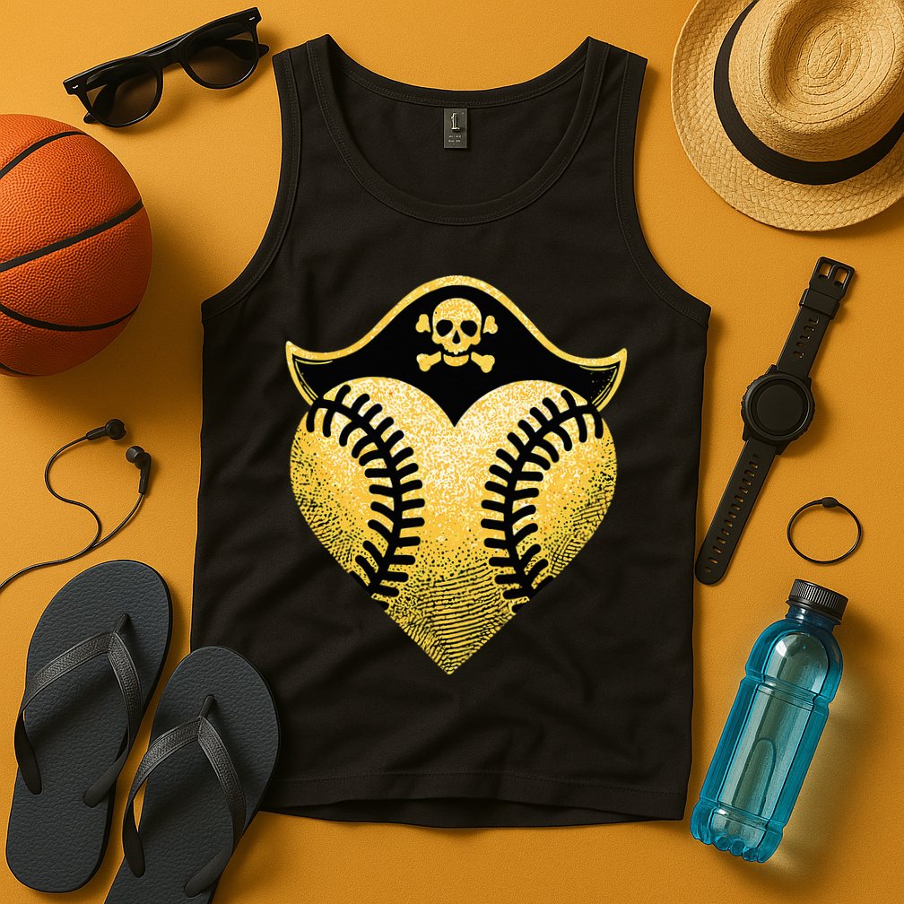Baseball Pirate Baseball Player Tank Top