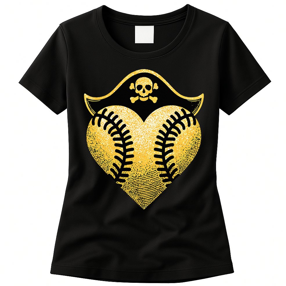 Baseball Pirate Baseball Player Womens T-Shirt