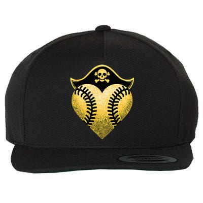 Baseball Pirate Baseball Player Wool Snapback Cap