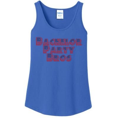 Bachelor Party Bros American Flag Colors Stars And Stripes Gift Ladies Essential Tank