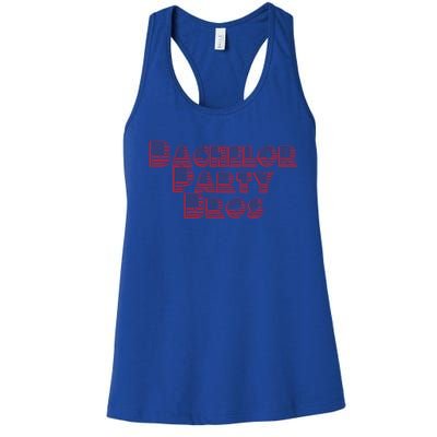 Bachelor Party Bros American Flag Colors Stars And Stripes Gift Women's Racerback Tank