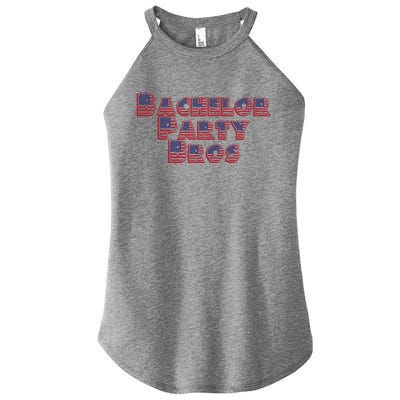 Bachelor Party Bros American Flag Colors Stars And Stripes Gift Women's Perfect Tri Rocker Tank