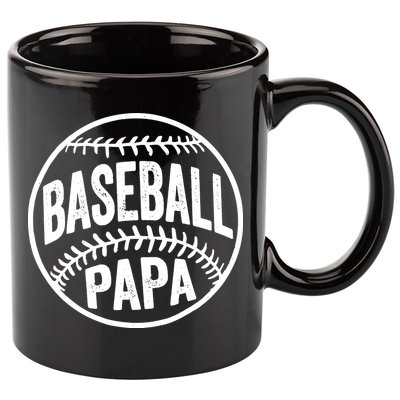 Baseball Papa 11oz C Handle Ceramic Mug