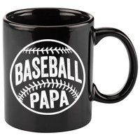 Baseball Papa 11oz C Handle Ceramic Mug