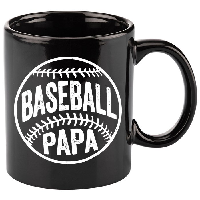 Baseball Papa 11oz C Handle Ceramic Mug