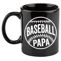 Baseball Papa 11oz C Handle Ceramic Mug