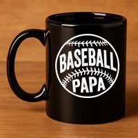 Baseball Papa 11oz C Handle Ceramic Mug
