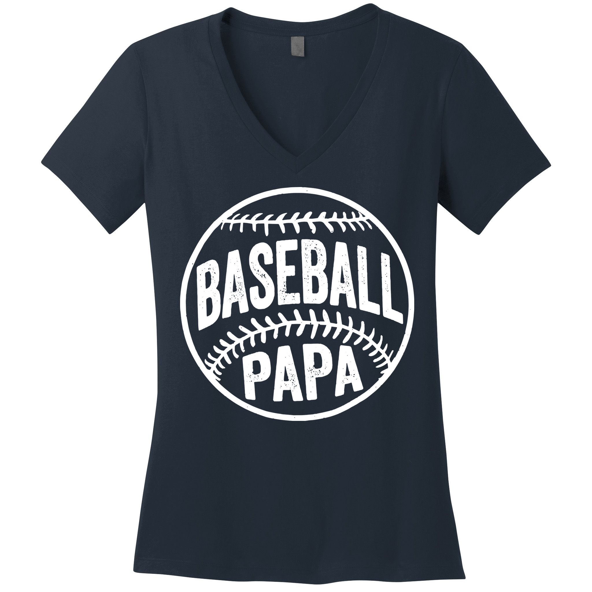 Baseball Papa Women's V-Neck T-Shirt