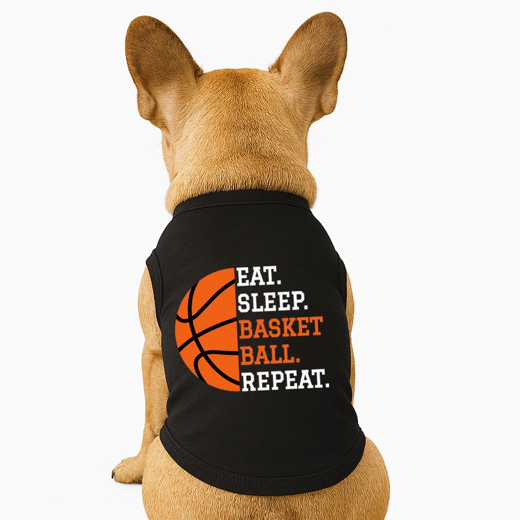 Basketball Player Boy Eat Sleep Basketball Repeat Doggie Tank