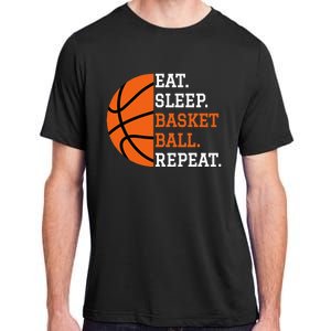 Basketball Player Boy Eat Sleep Basketball Repeat Adult ChromaSoft Performance T-Shirt