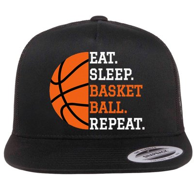 Basketball Player Boy Eat Sleep Basketball Repeat Flatbill Hat