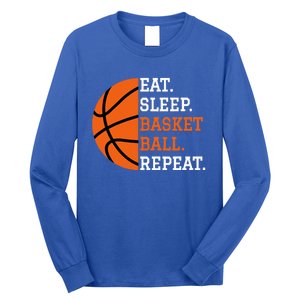 Basketball Player Boy Eat Sleep Basketball Repeat Long Sleeve Shirt