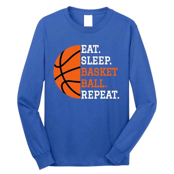 Basketball Player Boy Eat Sleep Basketball Repeat Long Sleeve Shirt