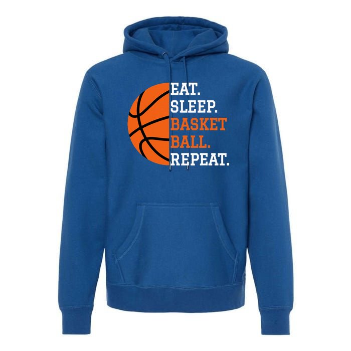 Basketball Player Boy Eat Sleep Basketball Repeat Premium Hoodie