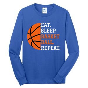 Basketball Player Boy Eat Sleep Basketball Repeat Tall Long Sleeve T-Shirt