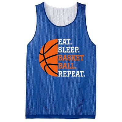 Basketball Player Boy Eat Sleep Basketball Repeat Mesh Reversible Basketball Jersey Tank